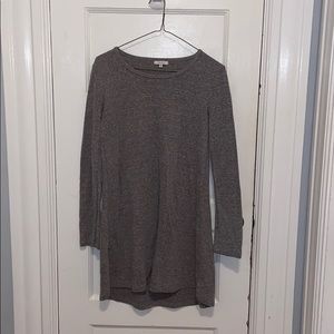 Gray sweater dress
